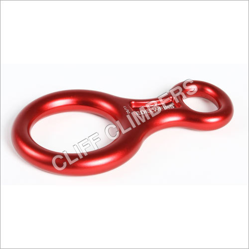 DESCENDOR FIG OF 8 S8 EDELWEISS - Light Alloy, 132 mm Height, Red | 25 kN Strength, Lightweight, Versatile Use