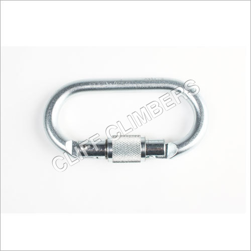 CARABINER STEEL Z101 EDELWEISS - Steel, 100-120mm Major Axis, Silver | Secure Fastening, High Strength, Lightweight, Screwgate