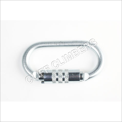 CARABINER STEEL Z 102 EDELWEISS - Steel, 107mm x 57mm, Silver | Twist Gate, 30 kN Major Axis, EN 362 Certified
