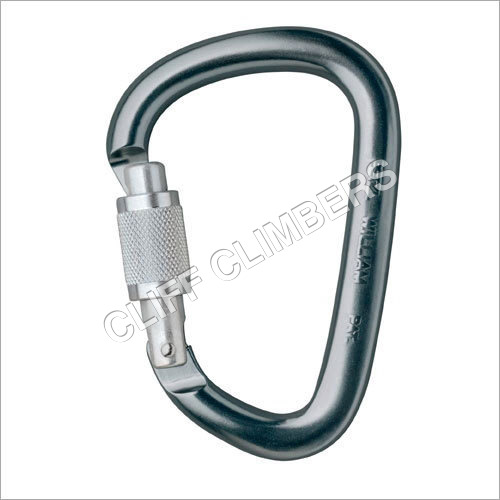 CARABINER WILLIAM SL PETZL - Aluminum, 25mm Gate Opening, 25kN Screw-Lock | Belaying, Rappelling, Anchoring