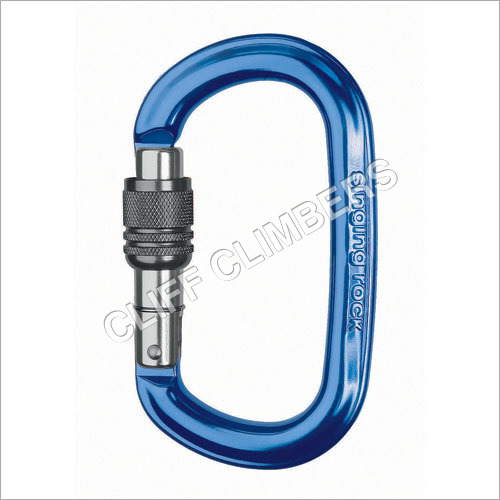 CARABINER OZONE SCREW SINGING ROCK - Aluminium Alloy Blue, 21mm Gate Opening | Screw Gate, Key Lock, Lightweight, High Strength