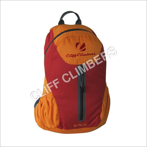 KNAP SACK ALPIC 20 Orange - 300D Polyester, 45x30x20cm | Waterproof, Lightweight, Breathable Mesh Back