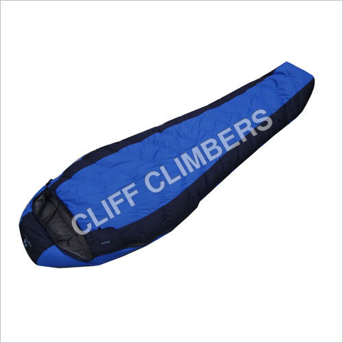 Sleeping Bag Alpine - Nylon 200x80cm Blue | Lightweight, Compact, Warmth, Durable, Water-Resistant, Polyester Fill, 0Â°C Rating