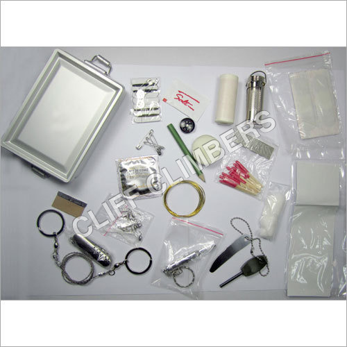Survival Kit In Water Proof Aluminum Box - Aluminum, 10x7x2 Inches, IP67 Waterproof | Portable, Durable, Emergency Tools & First Aid