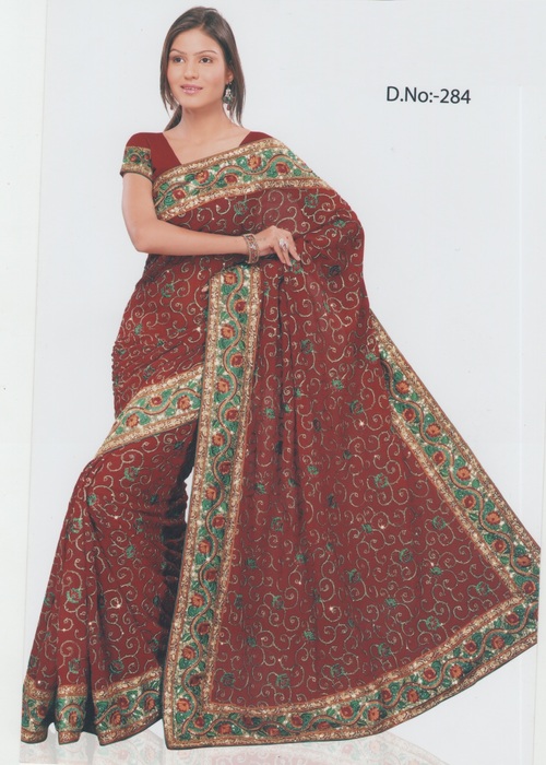 red wedding sarees