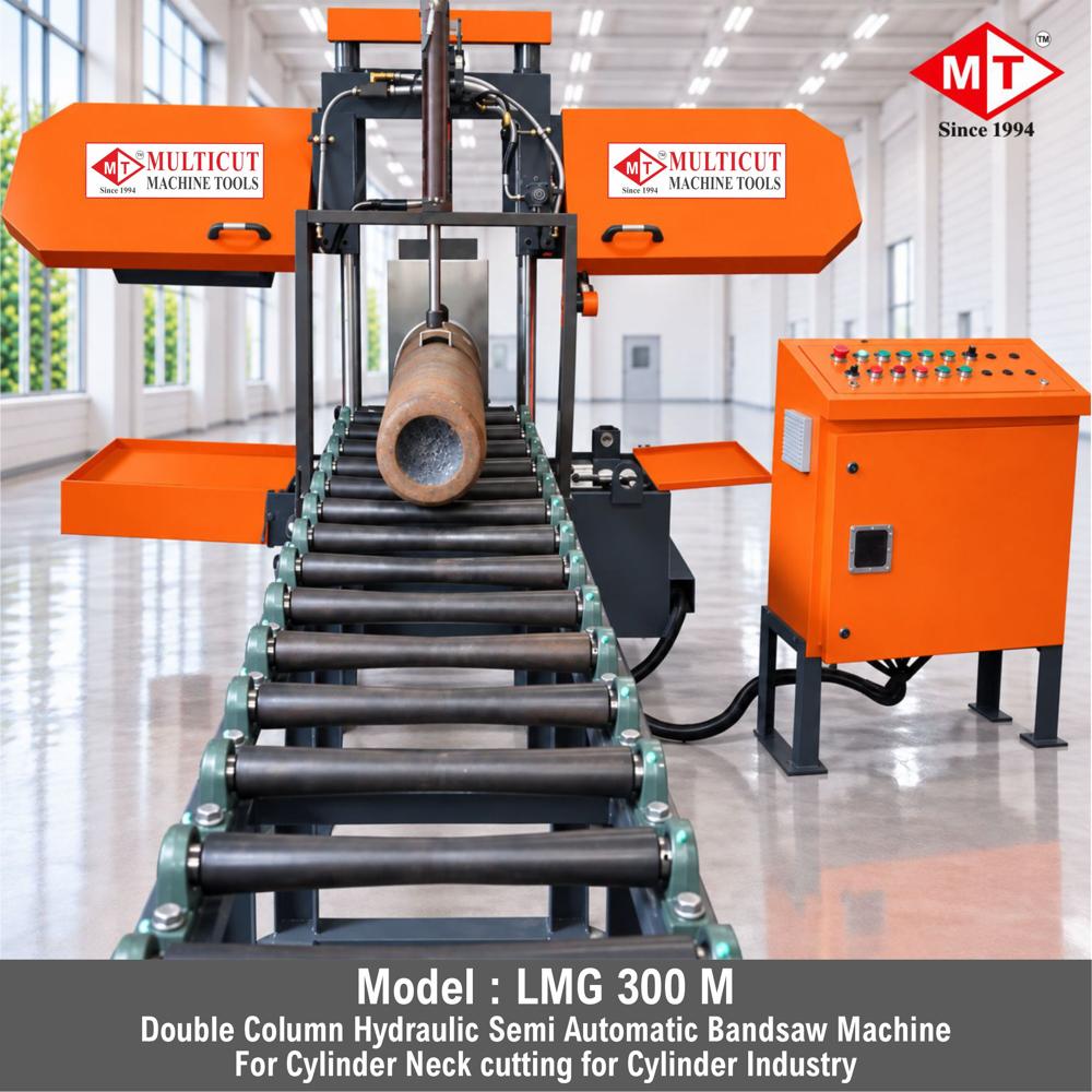 Semi Automatic Bandsaw Machine - Steel, 6000x3600x3400 mm | 20 HP Main Drive, Hydraulic Band Tension, High Speed Cutting