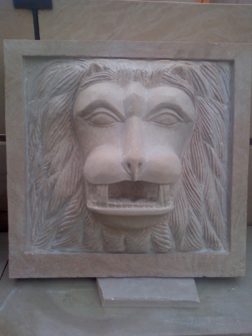 Marble Lion Statues