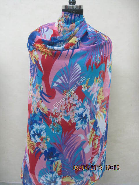Washable Polyester Floral Print
