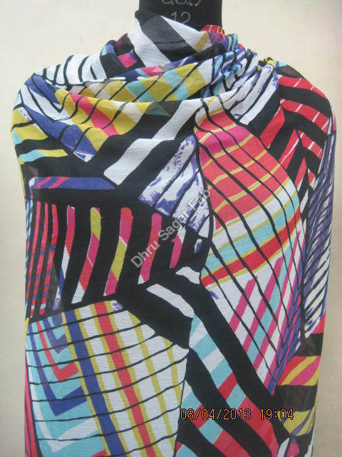 Washable Rinkle Ciffon Print