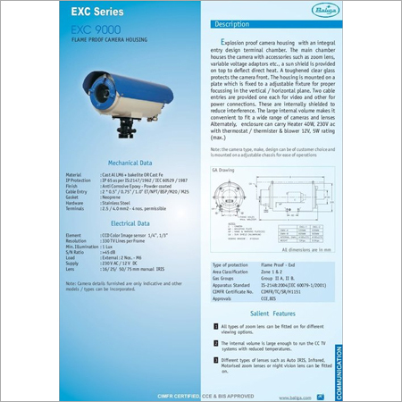 Flame Proof camera Housing