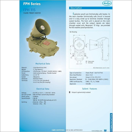 Flame Proof Hooter
