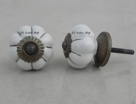 White Silver Medium Knob