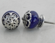 Navy Blue Strewn knob