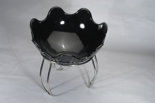 Black Flower Platter
