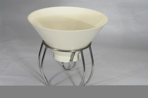 Bubble Bowl - Ceramic & Metal, 10x8x6 inches, Off-White | Durable Material, Easy Cleaning, Elegant Design, Stable Base, Versatile Use