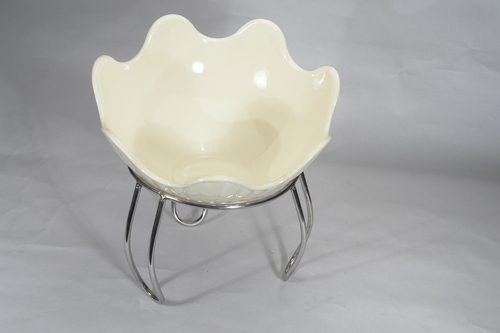 Crockery - Ceramic & Metal, 10x10x8 cm, Off-white | Durable, Elegant Design, Glossy Finish, Unique Shape, Versatile Use, 250ml Capacity