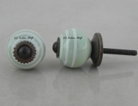 Green & White Small Knob