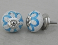 Sky Blue Crackle Knob