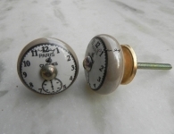 CLOCK FACE CERAMIC KNOB