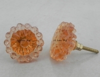 GLASS FLOWER KNOBS