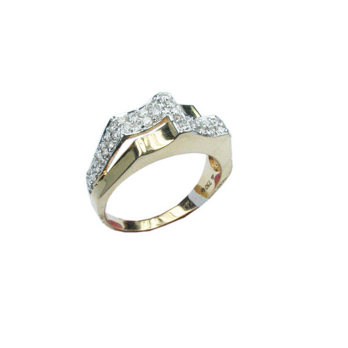 Diamond Ring - 18K Gold, 0.60ct Diamond, 6.150g Net Weight | Elegant Design, Pave Setting, Engagement Use