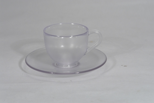 Glass Tea Cup and Saucer