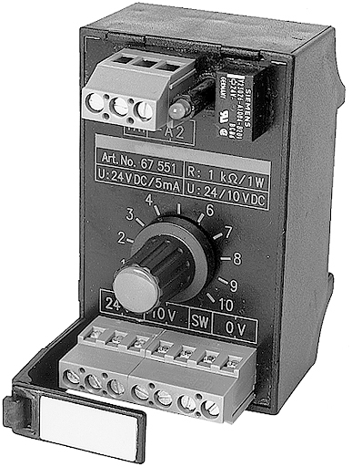 Potentio meter with relay