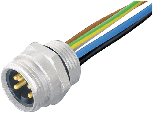 Flange plug connector