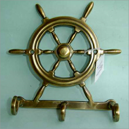 Brass Nautical Wheel Hook