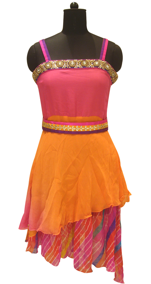 Stylish multi color designer kurti zari work