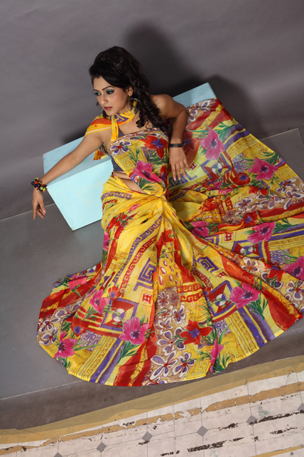 Designer Printed Wedding Saree