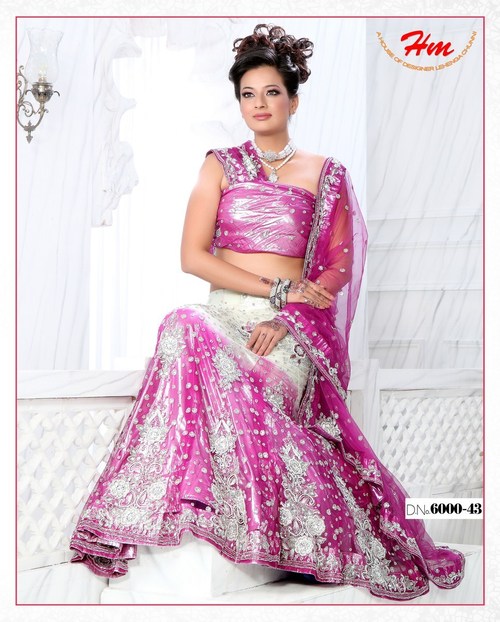 Indian Wedding Dresses - Silk, Cotton, Polyester Fabrics | Elegant Design, Glossy Finish, Customizable Sizes, Intricate Embroidery, Skin-Friendly