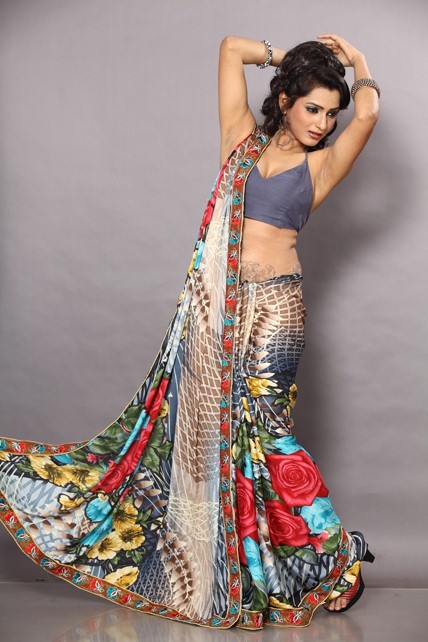 Printed Colour Saree