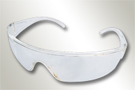 SRD-S004 RS Full Eyewear - Polycarbonate Material, Wide Design for Larger Faces, White Color, Adjustable Fit, Scratch-Resistant Coating, U.V. Protection