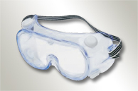 SRD-S006 RS Full Eyewear - Polycarbonate Hard Coated Clear Lens | Transparent Soft Vinyl Frame, Adjustable Strap, 4 Indirect Vents