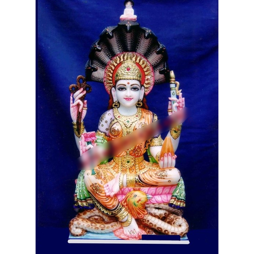 Marble jain padmavati devi statue