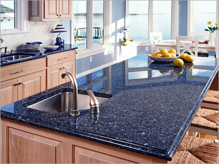 Kitchen Granite Counter Tops - Granite Customizable 2cm Dark Blue | Durable Elegant Stain-Resistant Heat-Resistant Polished Finish