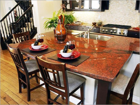 Granite Dining Table - Customizable Dimensions, Polished Finish | Durable, Stain-Resistant, Heat-Resistant, Elegant