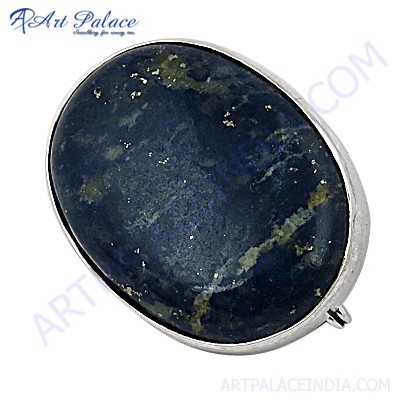 Cocktail Sodalite Gemstone Silver Brooch 