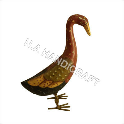 Iron Duck Statue - Iron, 12 Inches, Brown | Elegant Design, Durable, Rustic Finish