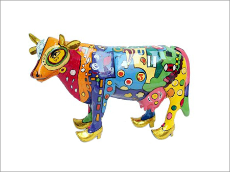 Coloured Cow Statue