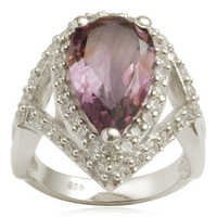 wedding silver jewelry rings, genuine brazil amethyst silver rings