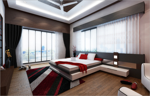 Double Bed with Side Table