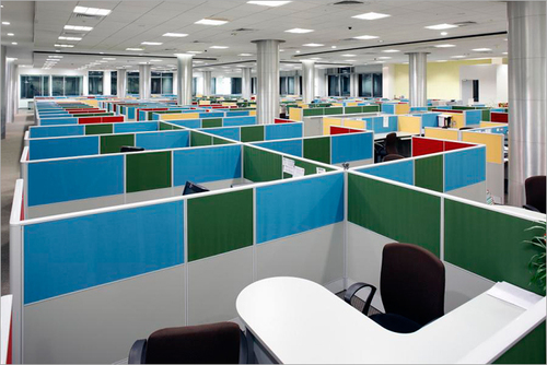 Office Furniture with Partition - Wood, Metal, Fabric, Varied Dimensions, Grey | Modular Assembly, Privacy, Space Saving, Noise Reduction, Organized Layout