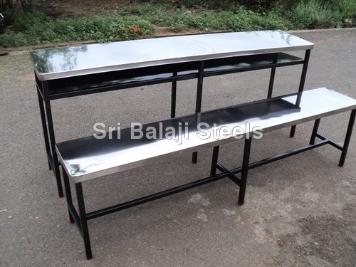 Steel and stainless steel Bench