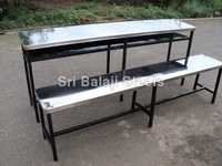 Steel and stainless steel Bench