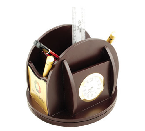 Pen Holder With Clock