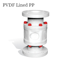 PVDF Lined Pp Ball Check Valve
