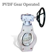 PVDF Gear Operated Butterfly Valve