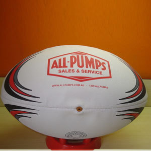 Rugby Ball with valve in seam